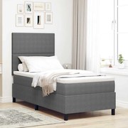 vidaXL Cama Box Spring com Colchão Cinza Claro 80x200 cm Tecido de corduroy