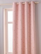 Agora -30%: Cortinado opaco, com ilhós, fosforescente e estampado com arco-íris rosa claro liso com motivo