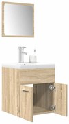 vidaXL 3 pcs conj. móveis casa banho derivados madeira carvalho sonoma