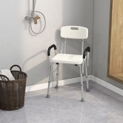 Cadeira para Duche Antiderrapante com Altura Ajustável em 6 Níveis Cad