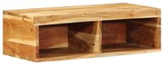 vidaXL Armário de TV para parede 60x30x19 cm madeira acácia maciça