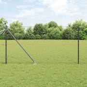 Cerca Hexagonal vidaXL Cinza 1x10 m Aço