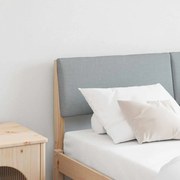 vidaXL Cabeceira estofada Cinzento-claro 160 cm