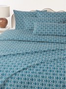 Capa de edredão em percal de algodão com padrão geométrico Jella