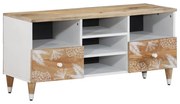 vidaXL Móvel de TV 100x33,5x46 cm madeira de mangueira maciça
