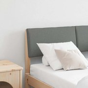 vidaXL Cabeceira estofada Cinza Escuro 120 cm