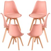 Pack 6 Cadeiras Synk Basic - Rosa de avelã