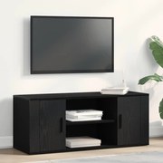 Armário para TV vidaXL Preto Carvalho 100x35x40 cm Madeira de Engenharia