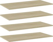 vidaXL Prateleiras estante 4pcs 80x40x1,5cm contraplacado cor carvalho