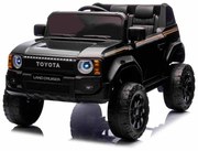 Jipe elétrico para crianças Toyota Landcruiser 12V controlo remoto de 2,4 GHz, entrada USB/AUX, Bluetooth, suspensão, bateria de lítio, luzes LED Pret