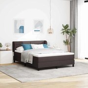 Cama Box com Colchão vidaXL Castanho 140x190 cm Tecido