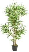vidaXL Árvore de bambu artificial 552 folhas 120 cm verde