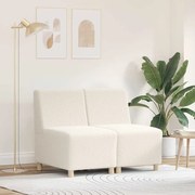 vidaXL Sofá Chiar 2 pcs Creme 55 x 74 x 82 cm Tecido de veludo côtelé