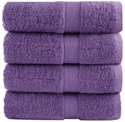 vidaXL Toalhas de bidé premium SOLUND 4 pcs 30x50 cm 600 gsm roxo