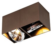 Spot design bronze escuro retangular 2 luzes - Caixa Design