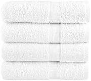 Toalhas de banho premium SOLUND 4pcs 100x150 cm 600 gsm branco