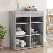 vidaXL Aparador 80x42,5x93 cm derivados de madeira cinzento sonoma
