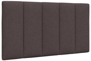 vidaXL Almofadão de cabeceira 90 cm tecido castanho-escuro