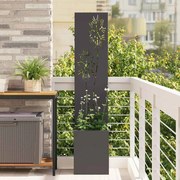 vidaXL Tela de Privacidade para Jardim Floral Preto 32 x 140 cm