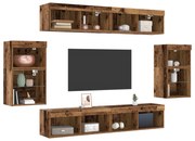 Prateleira flutuante vidaXL 2 pcs Madeira antiga 40x28.5x40 cm Madeira