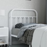 vidaXL Cabeceira de cama 90 cm metal branco