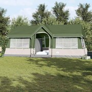 vidaXL Barraca Familiar com telhado Verde e bege 622 x 295 x 238 cm