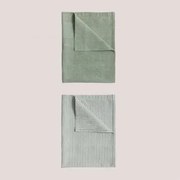 Conjunto De 2 Panos De Cozinha Em Algodão Gabrail Verde Laurel - Sklum
