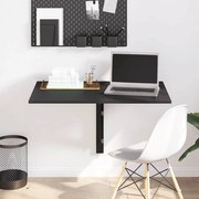 vidaXL Mesa de parede dobrável 100x60x56 cm derivados de madeira preto