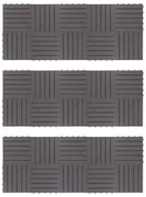 vidaXL Ladrilhos de terraço 30 pcs 30x30 cm acácia maciça cinzento