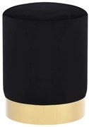 vidaXL Banco 28 x 36 cm veludo preto e dourado
