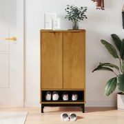 vidaXL Sapateira FLAM 59,5x35x107 cm madeira de pinho maciça