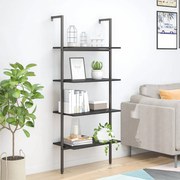 vidaXL Unidade 4 prateleiras inclinada 64x35x152,5 cm preto