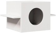 vidaXL Casa do gato 51x35x30 cm madeira de pinho maciça branco