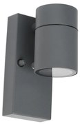Candeeiro de parede exterior antracite IP44 com sensor crepuscular - Solo