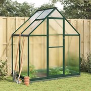 vidaXL Estufa com estrutura de base 169x114x202 cm alumínio verde