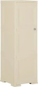 vidaXL Armário de plástico 40x43x125 cm design de madeira branco nata