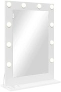 vidaXL Espelho de vaidade com luzes de LED Branco 70x50x18 cm