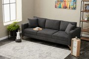 ****  
Sofá de 3 Lugares Berlin – Antracite – 220x83x91 cm

**