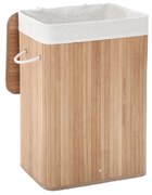 Cesto para roupa suja de bambu SONGMICS, cesto de armazenamento dobrável XL com forro removível e lavável, 72L, 40 x 30 x 60 cm, natural LCB10Y