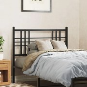 vidaXL Cabeceira de cama 100 cm metal preto