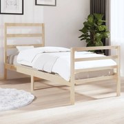 Estrutura de cama solteiro 3FT 90x190 cm pinho maciço