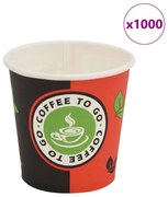 vidaXL Copos de café descartáveis 1000 pcs papel 120 ml (4 oz)