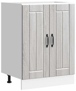 vidaXL Armário baixo lavatório Lucca deriv. madeira cinzento sonoma