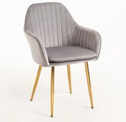 Cadeira Chic Golden - Cinza claro