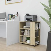 vidaXL Móvel com rodas 60x35x75 cm derivados madeira carvalho sonoma