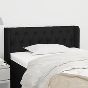 Cabeceira de cama c/ abas tecido 93x16x78/88 cm preto