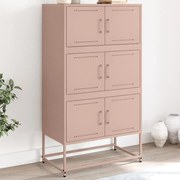 vidaXL Aparador 68,5x38,5x123,5 cm aço rosa