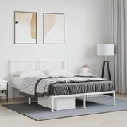 vidaXL Estrutura de cama com cabeceira 140x200 cm metal branco