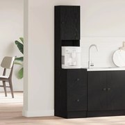 vidaXL Buffet de Cozinha com gaveta Carvalho Preto 32 x 50 x 180 cm