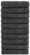 vidaXL Toalhas banho premium SOLUND 10pcs 100x150cm 600gsm antracite